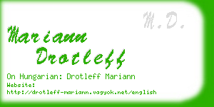 mariann drotleff business card